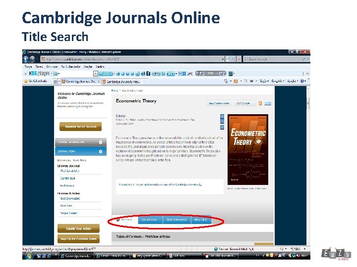 Cambridge Journals Online Title Search 