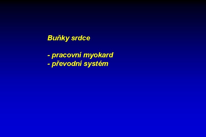 Buňky srdce - pracovní myokard - převodní systém 