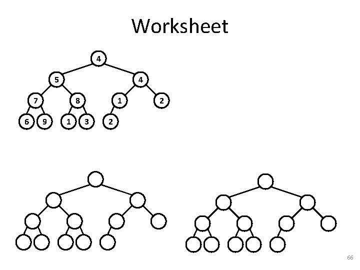 Worksheet 4 5 4 7 6 8 9 1 1 3 2 2 66