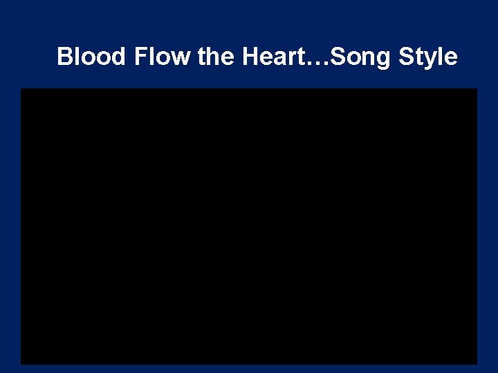 Blood Flow the Heart…Song Style 