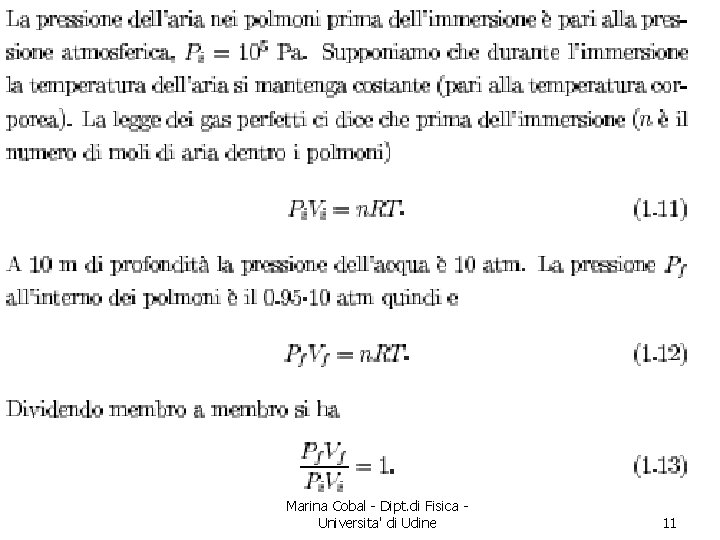 Soluzione Marina Cobal - Dipt. di Fisica Universita' di Udine 11 