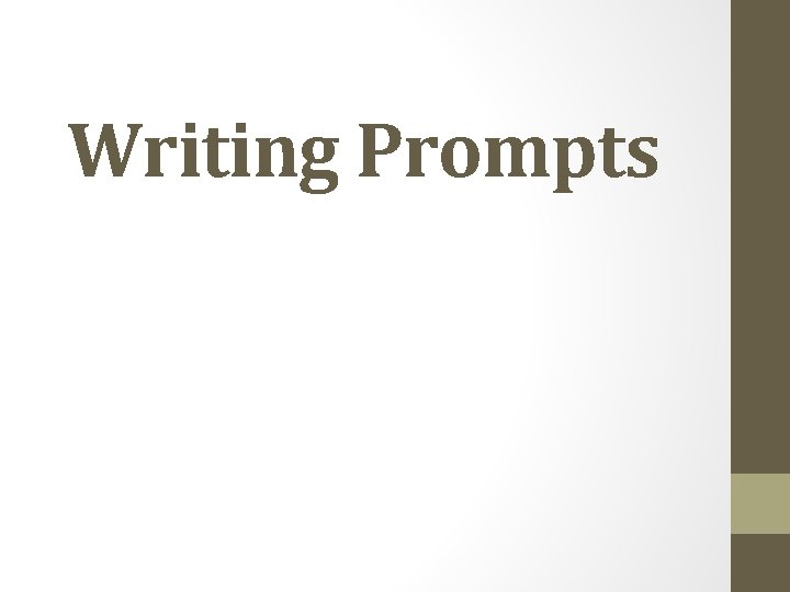 Writing Prompts 