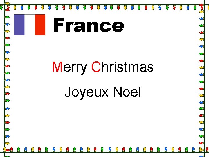 France Merry Christmas Joyeux Noel 