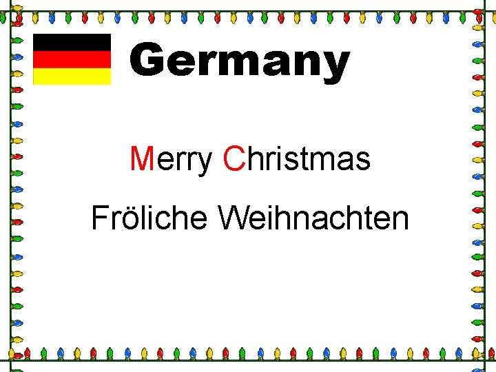 Germany Merry Christmas Fröliche Weihnachten 