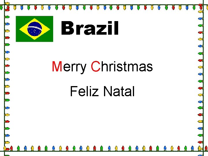 Brazil Merry Christmas Feliz Natal 