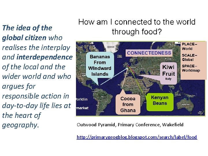 The idea of the global citizen who realises the interplay and interdependence of the