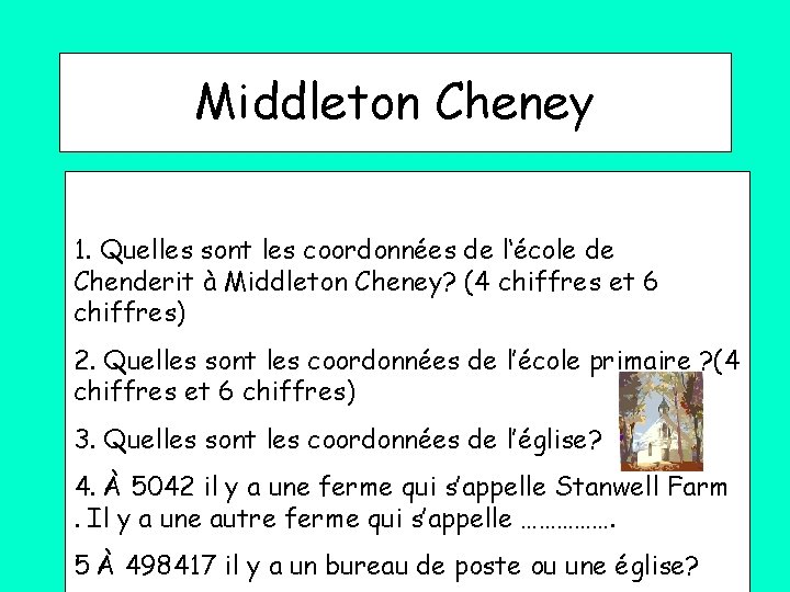 Middleton Cheney 1. Quelles sont les coordonnées de l‘école de Chenderit à Middleton Cheney?