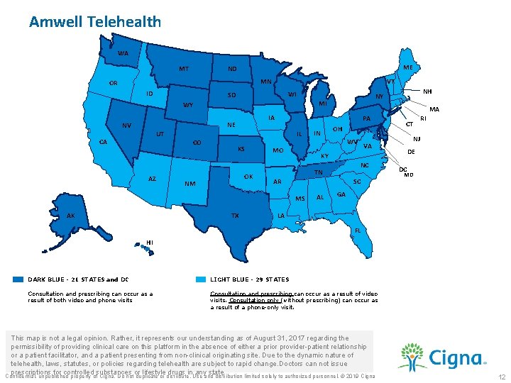 Amwell Telehealth WA MT ME ND MN OR ID VT WI SD MI WY
