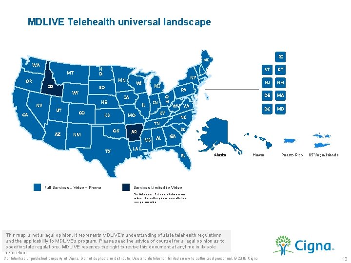 MDLIVE Telehealth universal landscape RI ME ME WA N D MT ID NV WI