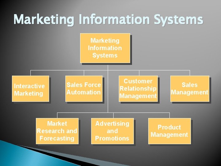 Marketing Information Systems Interactive Marketing Sales Force Automation Market Research and Forecasting Customer Relationship