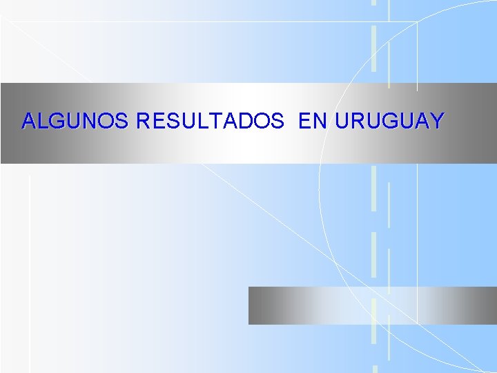 ALGUNOS RESULTADOS EN URUGUAY 