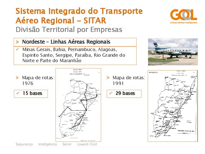 Sistema Integrado do Transporte Aéreo Regional - SITAR Divisão Territorial por Empresas Ø Nordeste