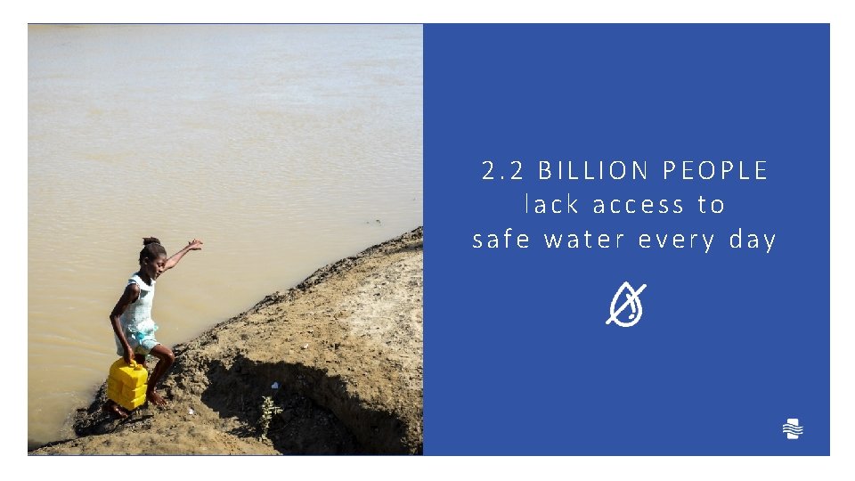 2 2 BILLION PEOPLE lack access to safe