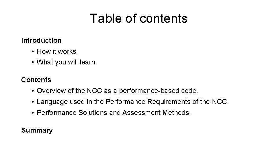 Table of contents Introduction • How it works. • What you will learn. Contents