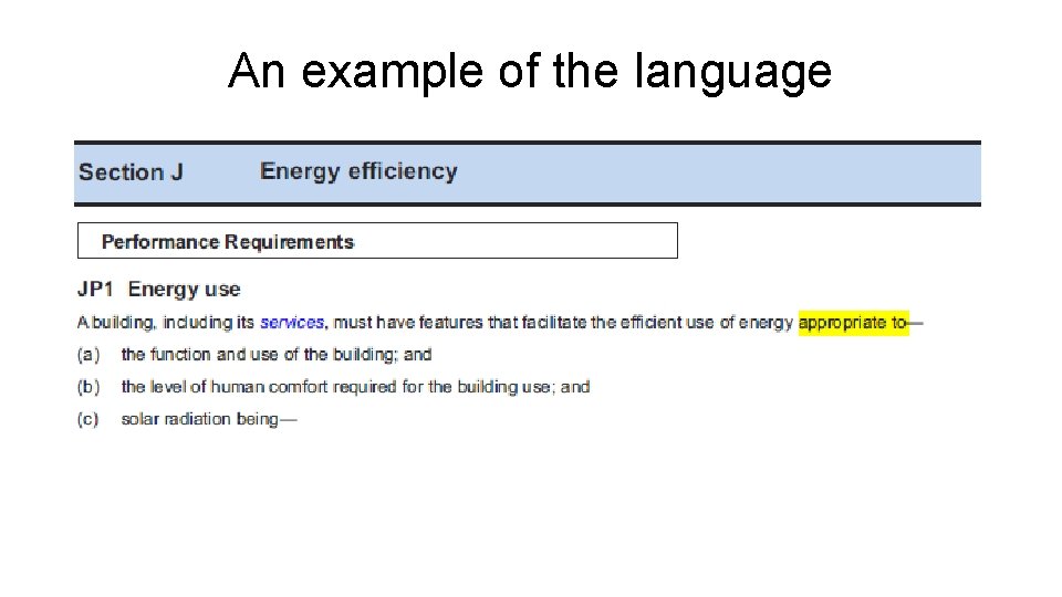 An example of the language 