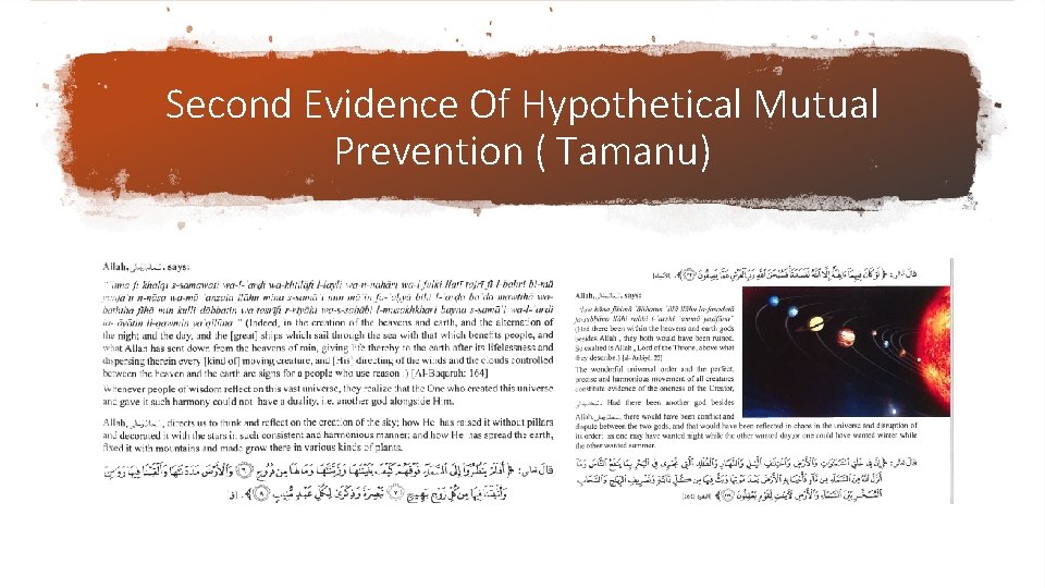 Second Evidence Of Hypothetical Mutual Prevention ( Tamanu) 
