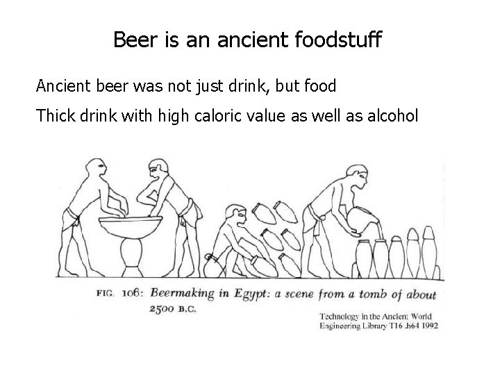 Beer is an ancient foodstuff Ancient beer was not just drink, but food Thick