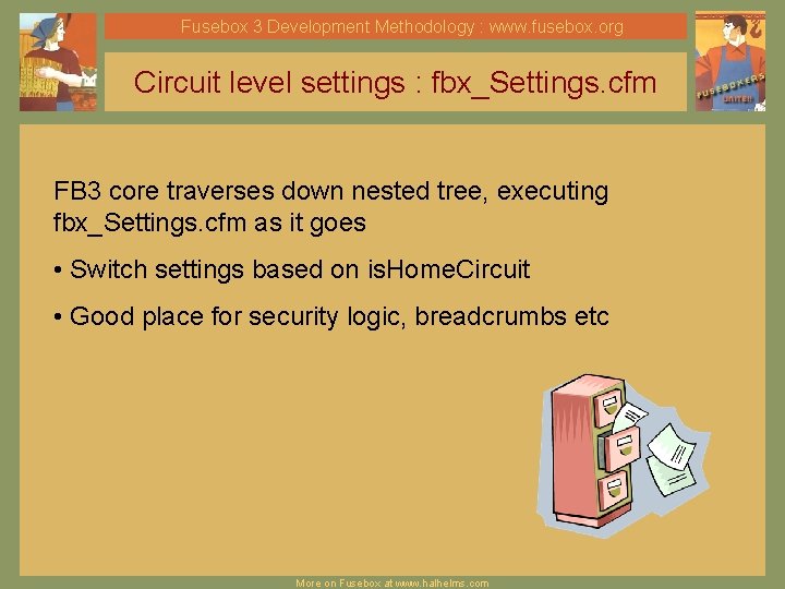 Fusebox 3 Development Methodology : www. fusebox. org Circuit level settings : fbx_Settings. cfm Fusebox 3 Development Methodology : www. fusebox. org Circuit level settings : fbx_Settings. cfm