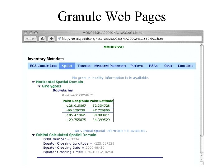 Granule Web Pages 