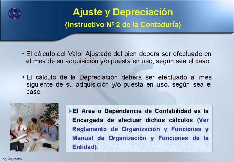 Ajuste y Depreciación (Instructivo Nº 2 de la Contaduría) • El cálculo del Valor