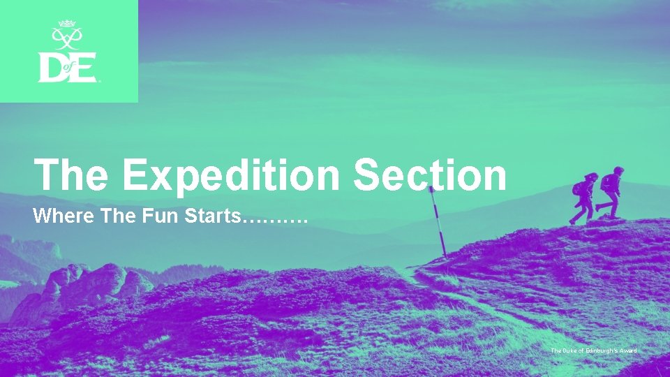 The Expedition Section Where The Fun Starts………. 2 Update footer details using Insert >