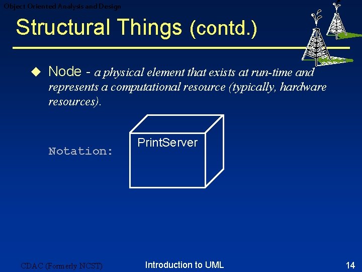 Object Oriented Analysis and Design Structural Things (contd. ) u Node - a physical Object Oriented Analysis and Design Structural Things (contd. ) u Node - a physical