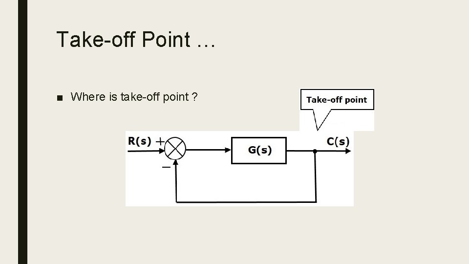 Take-off Point … ■ Where is take-off point ? 