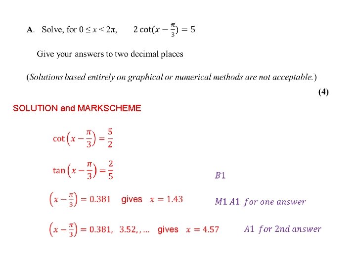 SOLUTION and MARKSCHEME 