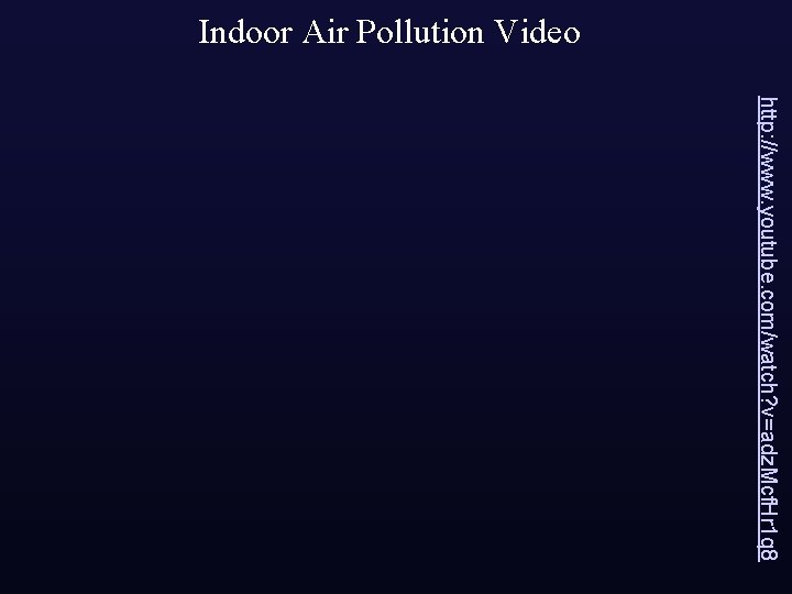 Indoor Air Pollution Video http: //www. youtube. com/watch? v=adz. Mcf. Hr 1 q 8