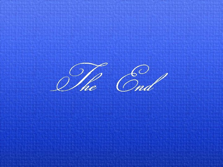 The End 