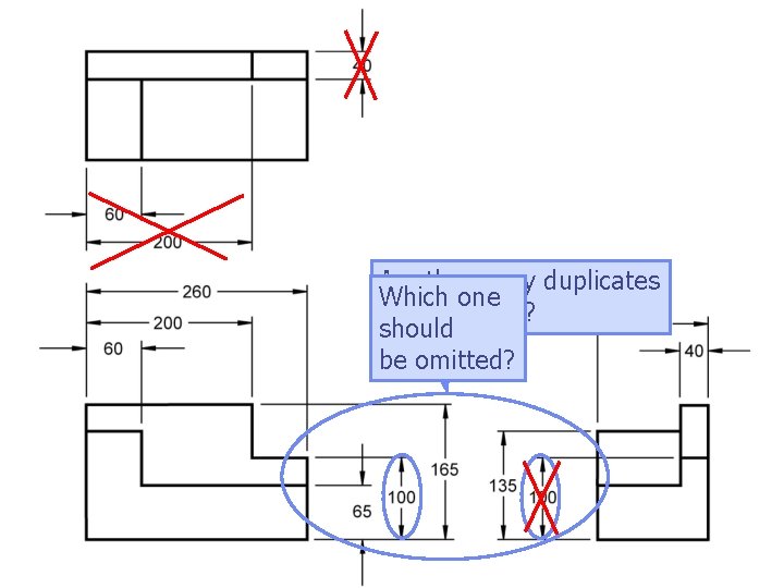 Are there any duplicates Which one in this group? should be omitted? 