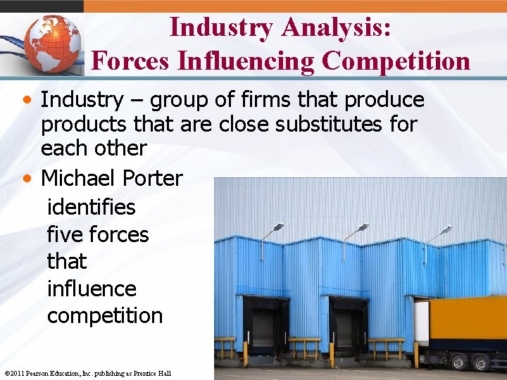 Industry Analysis: Forces Influencing Competition • Industry – group of firms that produce products