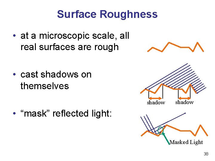 Surface Roughness • at a microscopic scale, all real surfaces are rough • cast