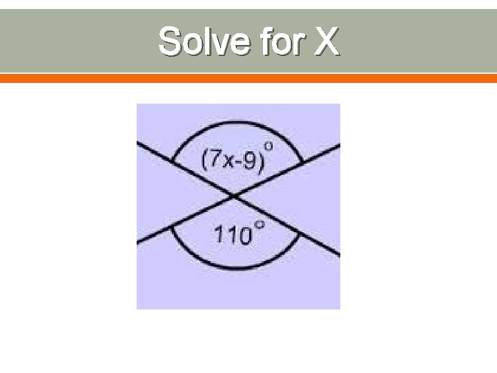 Solve for X 