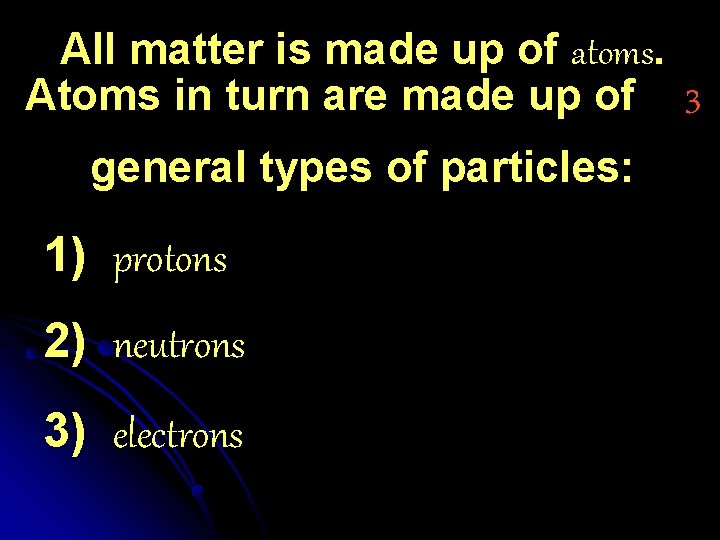 All matter is made up of atoms. Atoms in turn are made up of