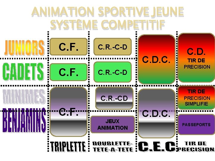 ANIMATION SPORTIVE JEUNE SYSTÈME COMPETITIF C. F. C. R. -C-D C. D. C. F.