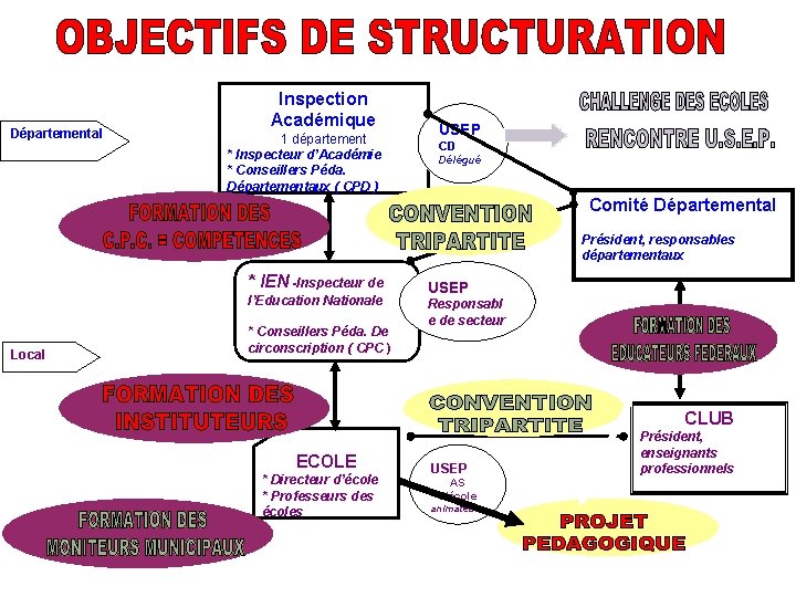 Départemental Inspection Académique 1 département * Inspecteur d’Académie * Conseillers Péda. Départementaux ( CPD