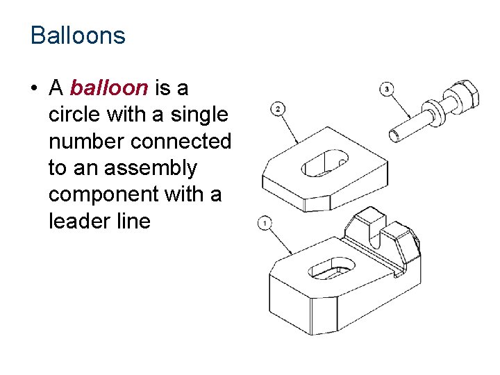 Balloons • A balloon is a circle with a single number connected to an