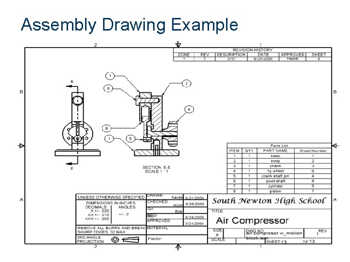 Assembly Drawing Example 