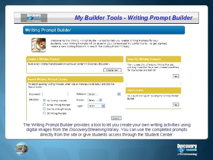 My Builder Tools - Writing Prompt Builder The Writing Prompt Builder provides a tool