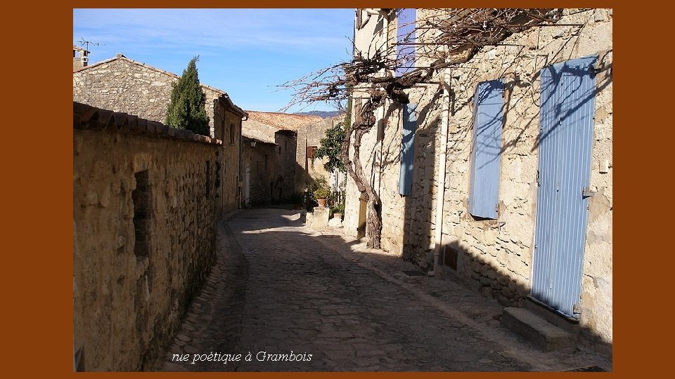 rue poétique à Grambois 