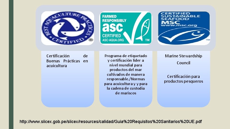 Certificación de Buenas Prácticas en acuicultura Programa de etiquetado y certificación líder a nivel