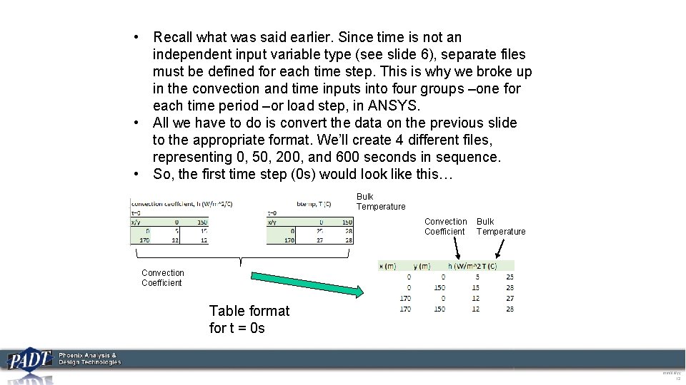  • Recall what was said earlier. Since time is not an independent input