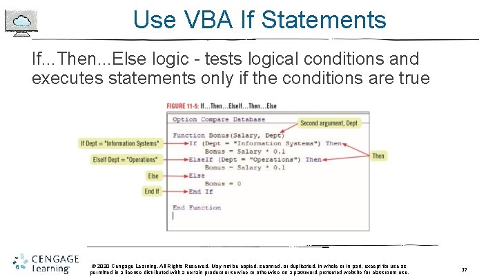 Use VBA If Statements If. . . Then. . . Else logic - tests Use VBA If Statements If. . . Then. . . Else logic - tests