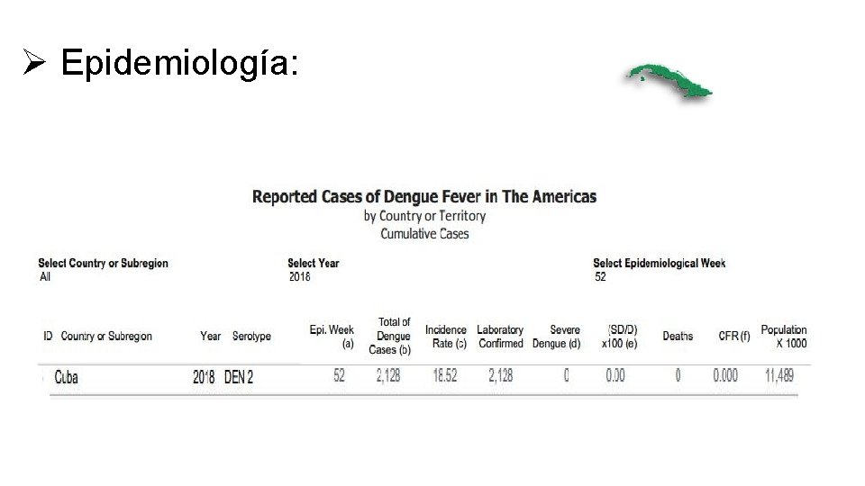 Ø Epidemiología: 