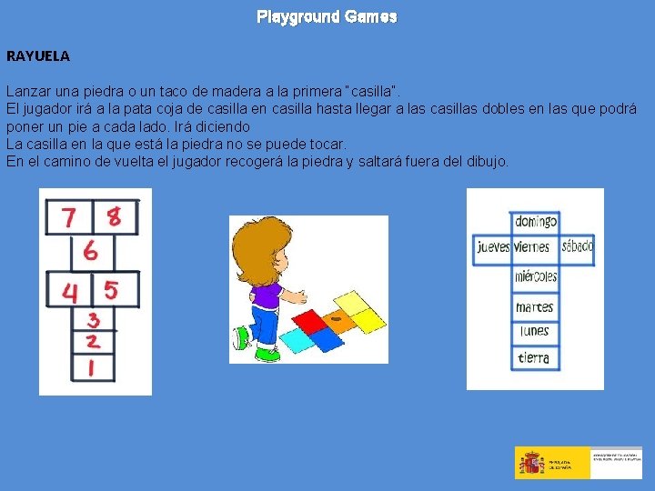 Playground Games RAYUELA Lanzar una piedra o un taco de madera a la primera