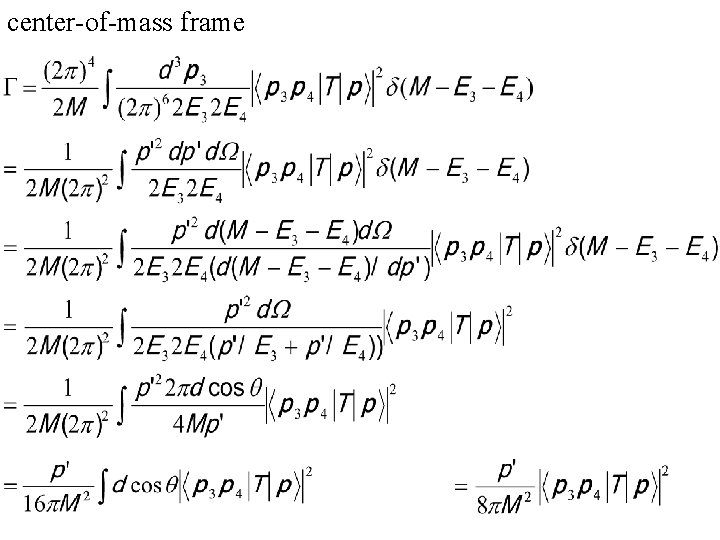 center-of-mass frame 