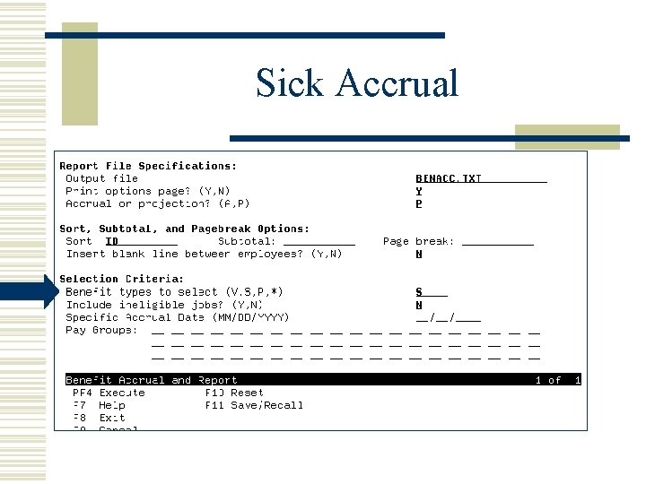 Sick Accrual 