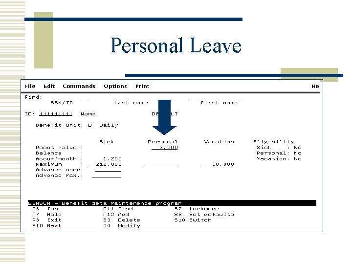 Personal Leave 