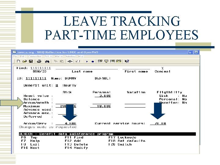 LEAVE TRACKING PART-TIME EMPLOYEES 